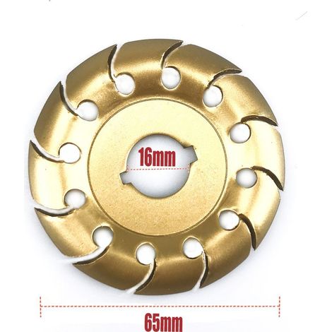 Disque de coupe spécial 65 mm, 12 dents, compatible avec meuleuse d'angle, fraise à profiler, fraise à sculpter le bois, fraise à tailler et fraise à ébavurer (1/5)