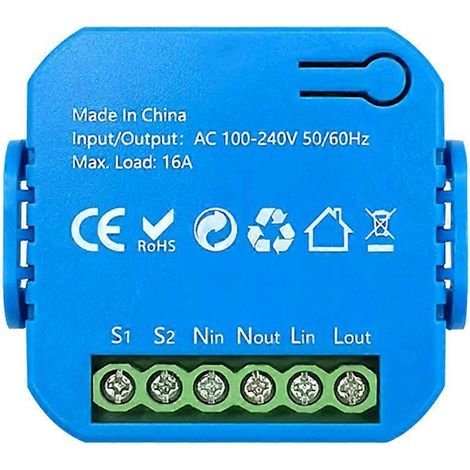 Tuya ZigBee Smart-Steuermodul für bidirektionale Beleuchtung, Timer, Dual-Steuerung, 16A, Energieverbrauchsüberwachung, kompatibel mit Google Home und Alexa. (1/5)