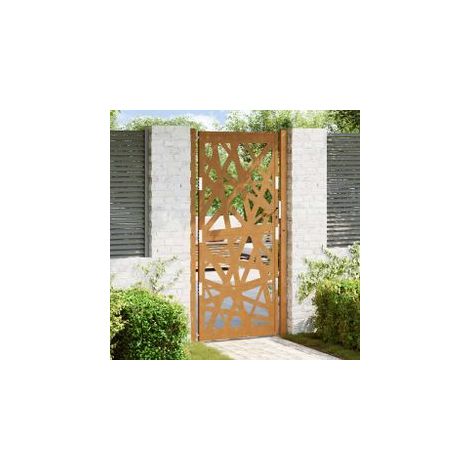 Porte de jardin acier résistant aux intempéries design lumière (1/5)