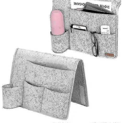 Sac de rangement pour canapé, kit de rangement pour table de chevet, emballage pliable pour télécommande de téléphone (1/3)