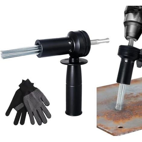 DéTartreur à Aiguille, Avec Tige Sds Et Adaptateur Pour L'éLimination De La Peinture De La Rouille Des SaletéS Et Des PoussièRes De Soudure Avec Une Paire De Gants (1/5)