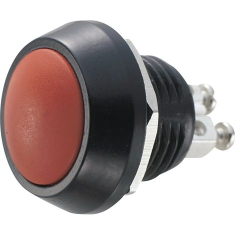TRU COMPONENTS 701258 GQ12B-A, RD Vandalismusgeschützter Drucktaster 48 V/DC 2 A 1 x Aus/(Ein) taste
