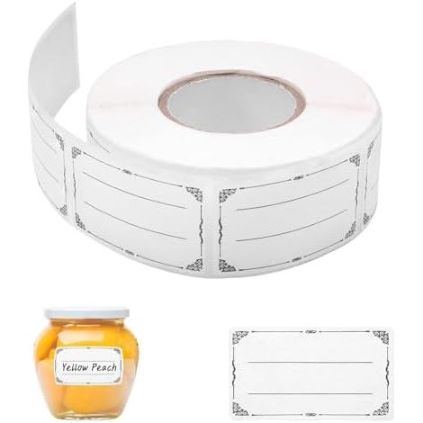 600 Stück Etiketten Selbstklebend Marmeladen, 30x50mm Etiketten Marmeladengläser für Gläser Marmelade Flaschen Gewürzgläser Tüten Aufkleber (1/5)