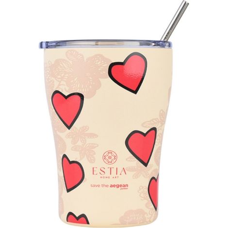 Taza térmica Tender Lace de 350 ml con pajita (1/5)