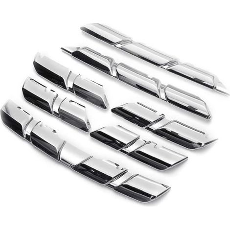 Voiture Avant Grille Couverture Garniture Moulage Chrome Abs Protecteur Autocollant pour Renault Kadjar 2015 2016 2017 (1/4)