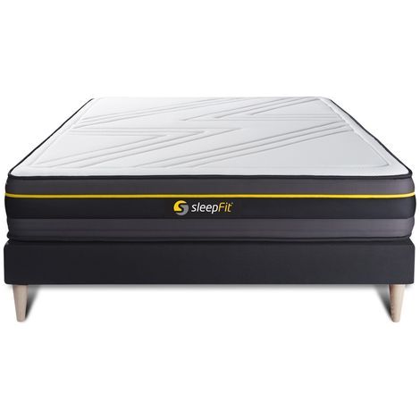 Ensemble matelas sommier Active 140 x 190 cm - Couleur : Noir (1/5)