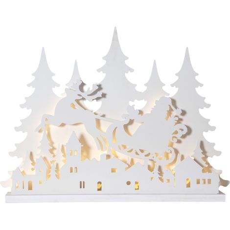 LED-Fensterleuchter "Grandy", Rentiere, Santa,Wald