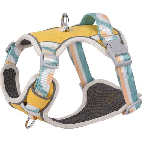 Harnais Pour Chien - Réglable - Ergonomique - À Double Attache Dos Et Poitrail - Térylène - 1 Pièce (1/5)