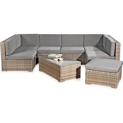 Gruppo di sedute Mobili da giardino Salotto Set di sedute Rattan Terrazza (1/5)