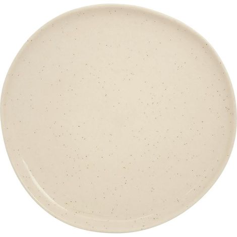Lot de 6 Assiettes Plates en Faïence "Wonja" 27cm Crème
