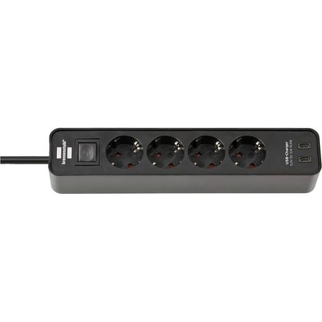 Brennenstuhl 1153240106 Multipresa con interruttore Nero Schuko 1 pz. (1/5)
