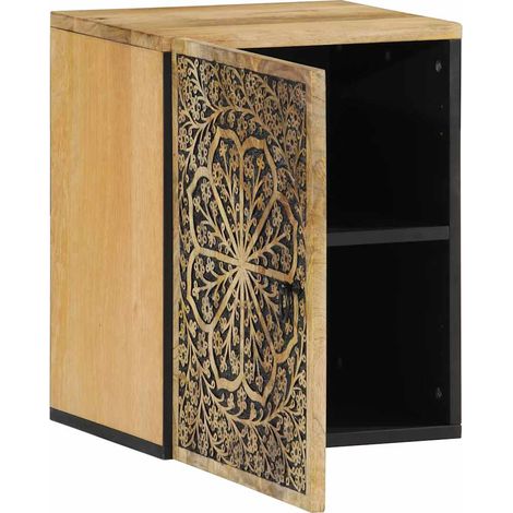 Armoire murale - Meuble haut de salle de bain 38x33x48cm bois massif manguier fr2859 - Maison La Vie (1/5)
