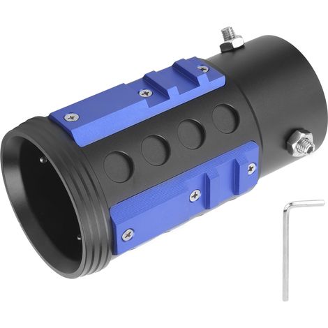 Embout d'échappement arrière auto OD 72mm/2,8in universel modification course avec clé bleu (1/5)