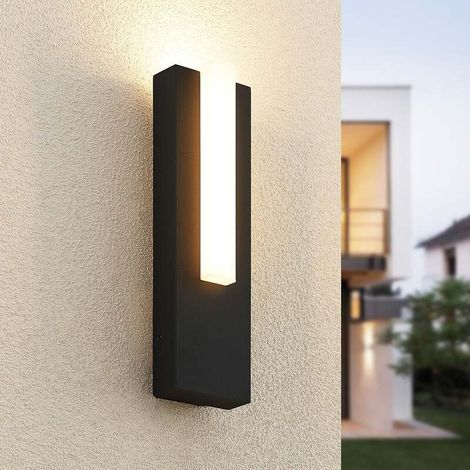 [GEBRAUCHT] B-Ware Lucande Außenleuchte Wandlampe LED Außenlampe graphitgrau IP65 warmweiß (1/2)