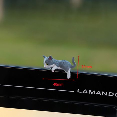 Figurine Chat - Résine Décor Tableau De Bord Voiture - Décoration Rétroviseur Intérieur Auto - Figurine Bureau Maison Bureau - Lot De 1 (1/5)