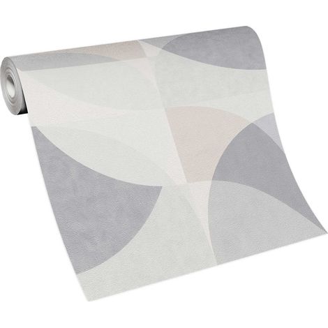 Papier peint salon motif feuille rose & beige Tapisserie feuille beige idéale chambre Papier peint intissé salon & salle à manger (1/5)