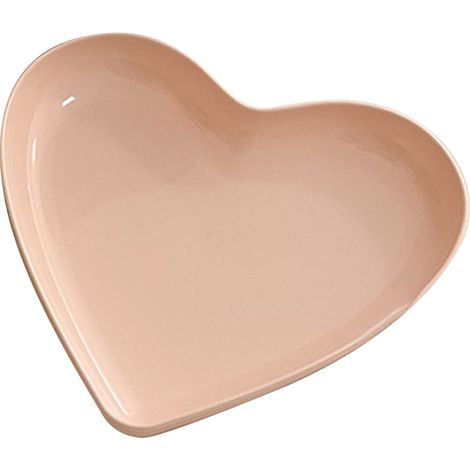 Plat de service en forme de cœur, assiette plate en plastique facile à nettoyer, vaisselle de cuisine polyvalente pour fêtes, mariages, 1 plat (1/5)