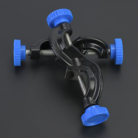 2 Pinces Croisées en Aluminium Pulvérisé pour Support de Laboratoire, Maintien de Tige, Set de 2 (1/5)