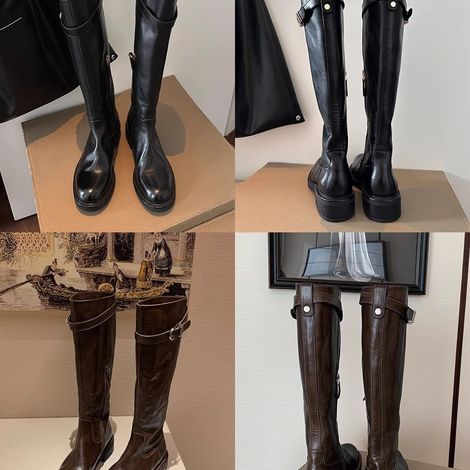 Bottes cavalière Sunset Wilton, tige en cuir de cheval lavé, boucle de ceinture, bout rond, talon épais et fin, pour femme, équitation, style western, chaussures robustes et élégantes
