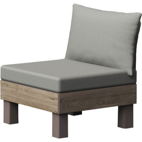 Sedia da Esterno Houghton, una Sedia, Imbottito, Modulabile Componibile, Marrone Noce