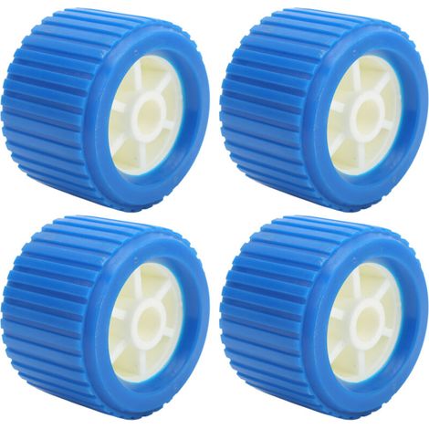 Jeffergarden 4 Rouleaux Oscillants Nervurés Marine 108x75x19mm PP Bleu Résistant Haute Température pour Remorque Bateau (1/5)