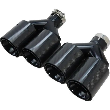 Boquillas de escape, fibra de carbono, doble compatibilidad, 2 piezas (1/2)