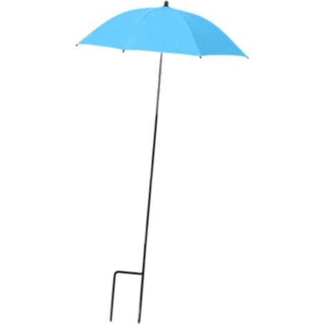Parasol bleu réutilisable, adapté aux pots de fleurs et aux plantes en pot. (1/5)
