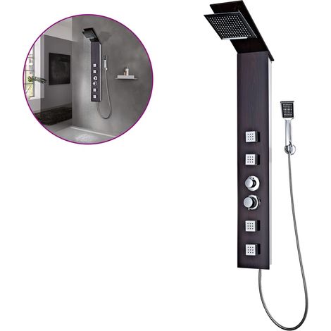 Sistema de panel de ducha teleducha baño WC vidrio marrón 020003121 (1/5)
