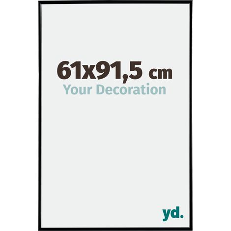 Your Decoration - 61x91.5 cm - Cadre Photo en Plastique Avec Verre acrylique - Anti-Reflet - Excellente Qualité - Noir Très Brillant - Cadre Decoration Murale - Evry.