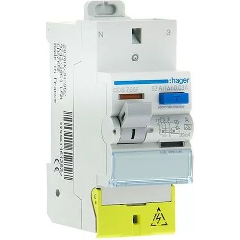 Hager CDS765F INTERRUPTEUR DIFFERENTIEL 63A 30MA TYPE A SANVIS