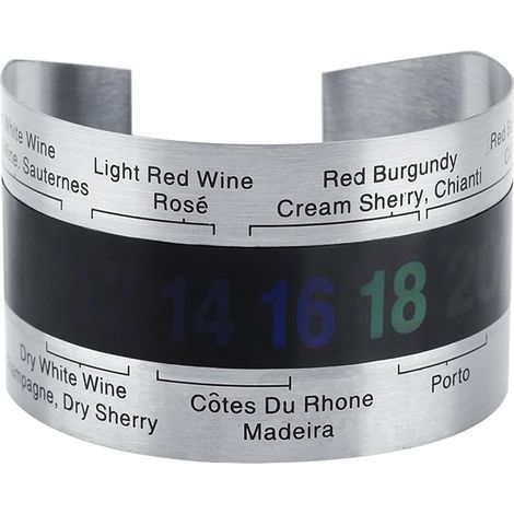 Thermomètre à vin, capteur de température en forme de bouteille, détecteur de température du vin avec écran LCD, convient à la bière et au vin rouge, thermomètre à vin rapide et instantané, thermomètr (1/5)