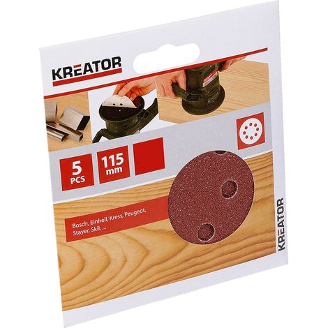 5er-Set Klettscheiben - Korn 180 - Ø 115 mm KREATOR (1/3)
