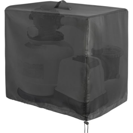 Housse de protection pour pompe de piscine 84x61x86cm Tissu Oxford imperméable 420D Cordon de serrage réglable Protection anti-UV (1/5)