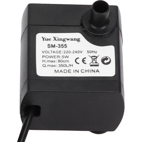 Petite pompe submersible silencieuse et résistante à l'usure pour fontaine d'aquarium, 5 W (1/5)