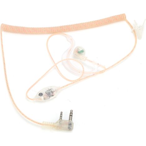 Écouteur talkie-walkie PTT avec microphone intégré et embout auriculaire pour Baofeng (beige) (1/5)