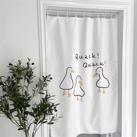 Rideau de Porte Décoratif Mignon Canard Blanc pour Cuisine Chambre Dortoir (1/5)