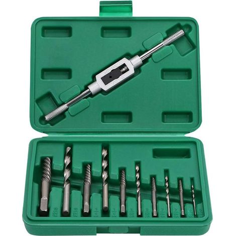 11 Pieces Damaged Screw Extractors Broken Bolts with Storage Box (1/5)