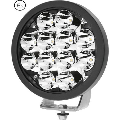 Phare de Travail LED Rond 72W 9" XENLED pour 4X4 - Camion - Tracteur - 7700 lumens (1/2)