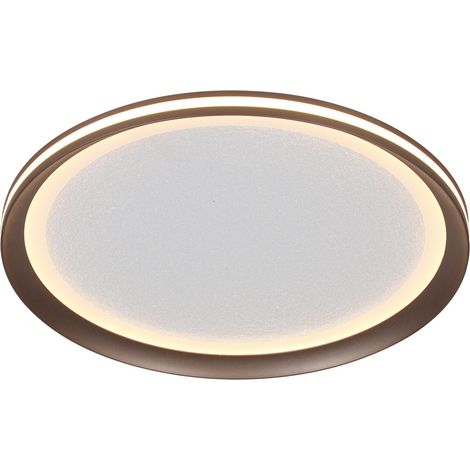 Plafonnier rond moderne café/blanc LED 24W Italux