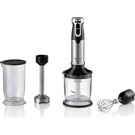 Arzum AR1162 Chefblend 1000-Watt Maxi-Mixer-Set, 500 ml und 700 ml Edelstahl Silber-Schwarz (1/5)