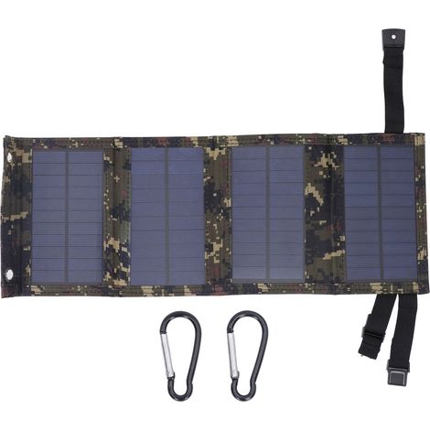 Kit pannello solare pieghevole Haofy 5V, caricabatterie portatile compatto per ciclismo, alpinismo, escursionismo, con doppia porta di uscita USB (colorato)