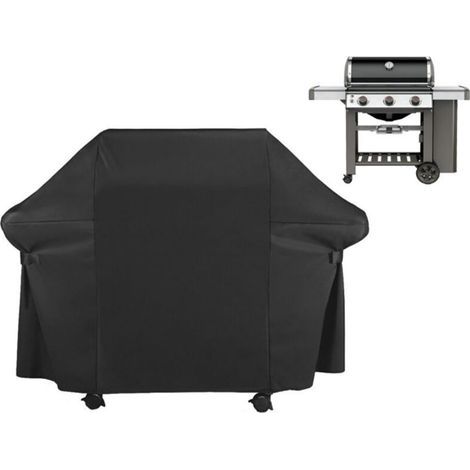 Housse Barbecue, Grillabdeckung, 152x76x122cm, 420D Oxford-Gewebe, UV-beständige, wasser- und feuchtigkeitsabweisende, wasserdichte Abdeckung für Outdoor-Barbecues und Grills, passend für Weber (1/4)