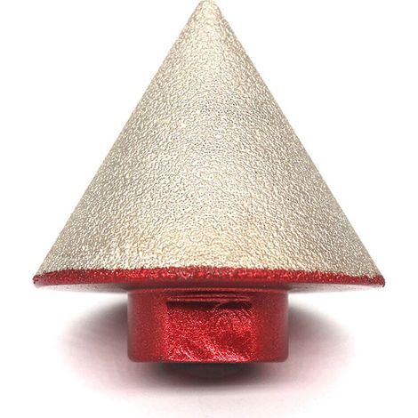 M14 Fraise diamantée brasée pour aléser la pierre, la céramique, le carrelage et le verre Fraise à pointe conique de 48 mm de diamètre Filetage (1/5)