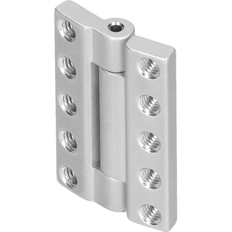 Charnière carrée à mortaiser complète en acier inoxydable pour Gobilda M4, 5 trous, 38mm, modèle 4902-0005-0038 (1/5)