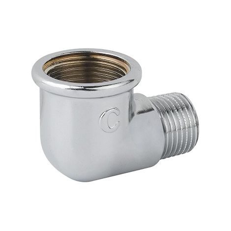 Gomito ridotto fm ottone cromo 1" x 3/4