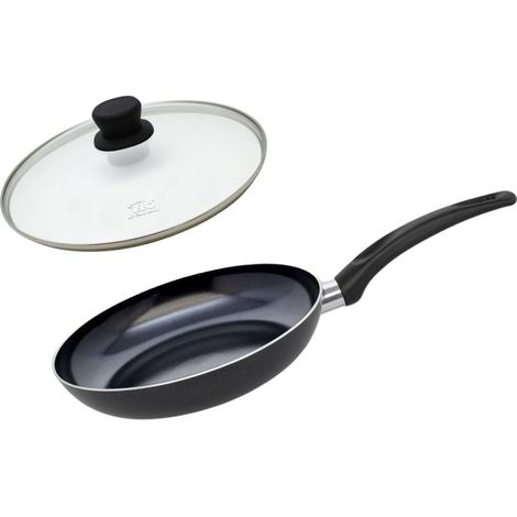 Set Poêle 28 cm céramique sans PFAS et couvercle Elo Prima Cucina (1/5)