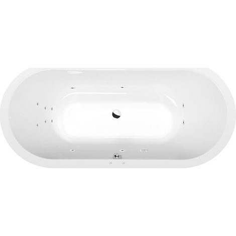 VIVA O Baignoire balnéo, 175x80x47cm, Attraction Hydro, chrome (1/3)