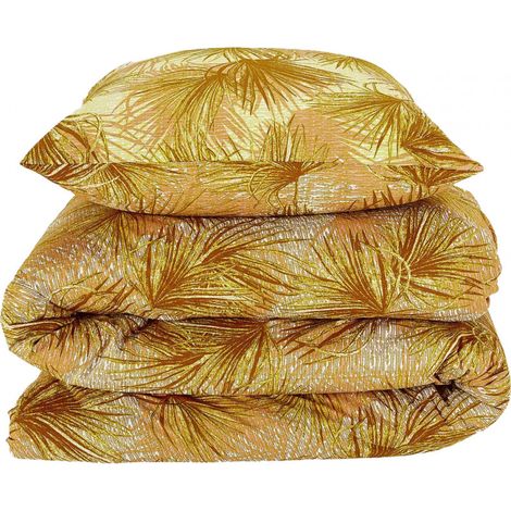 Housse de couette, 2 taies coton motif palmes 240 x 220 cm - PALM 8545 (1/3)