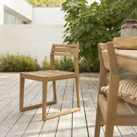 Chaise de jardin en teck massif recyclé Vasco (1/5)