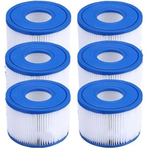 Lot de 6 Type S1 Cartouches Filtres de Piscine, Cartouche filtrante Compatible avec Intex 29001E PureSpa Type S1 (1/5)